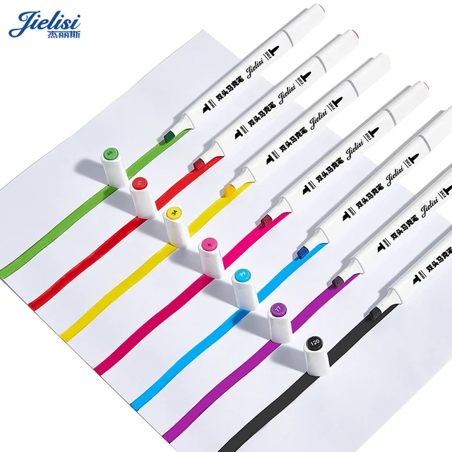 24 professional Colors Oily Art Marker Pen Set for Draw Double Headed Sketching Oily Tip Based Markers