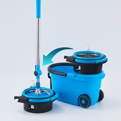 Magic Single Bucket and Flat Mop Floor Cleaning Mop with Spin Bucket