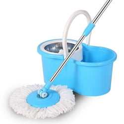 Magic Single Bucket and Flat Mop Floor Cleaning Mop with Spin Bucket