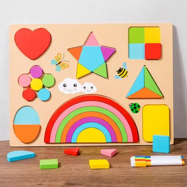 Wooden Shape Matching Puzzles Games