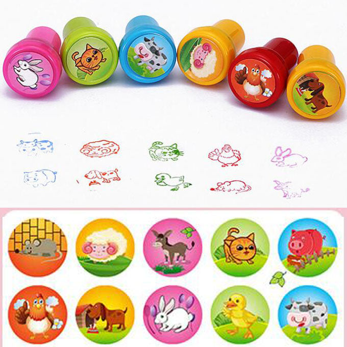 Self-ink Stamps for Kids, 10Pcs