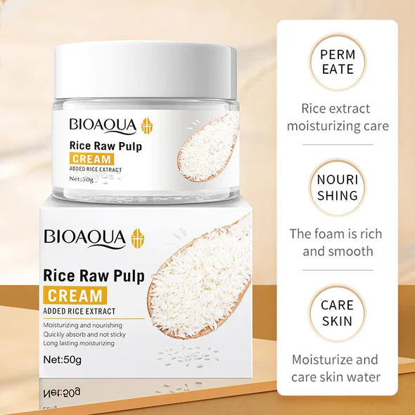 Bioaqua Rice Raw Pulp Moisturizing Face Cream 50g