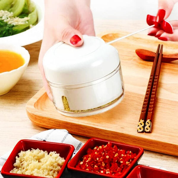 Mini Chopper Powerful Meat Grinder Hand-power Food Chopper Mincer Mixer Blender Chop Meat Fruit Vegetable Nuts Shredder