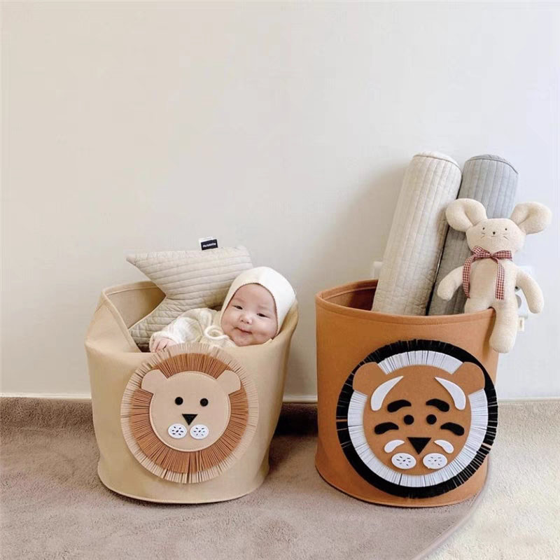 Cartoon Storage Basket Foldable Toys , Cloths Storage bucket