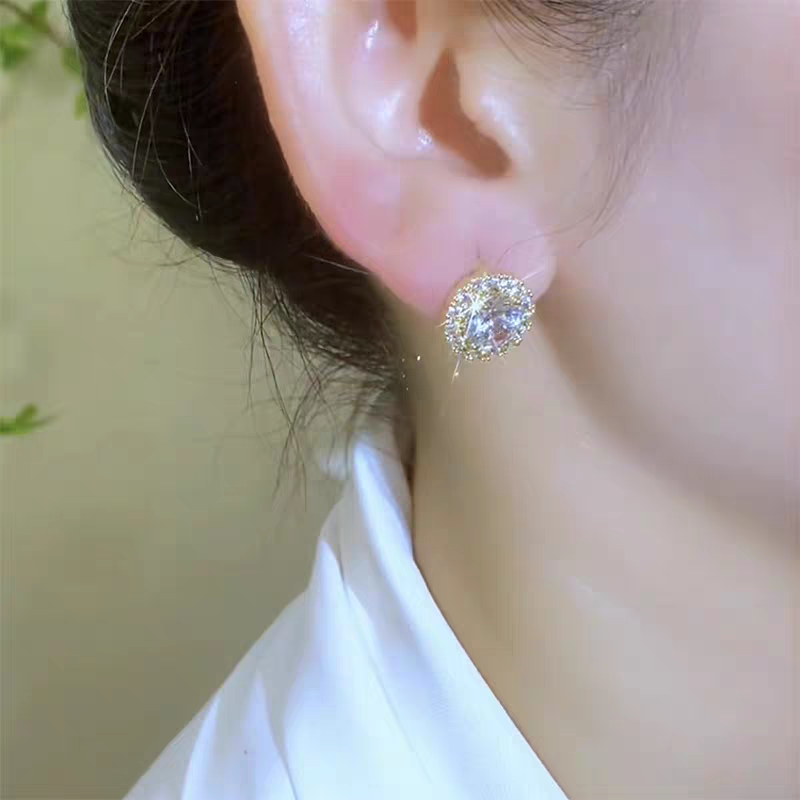 Premium Flower Crystal Earrings Tops